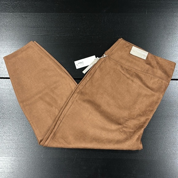 Soft Surroundings Brown Faux Suede Pull-On Leggings - 3X - Picture 4 of 6